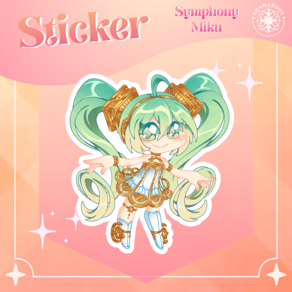 [Vocaloid] Symphony Miku Chib Die Cut Sticker