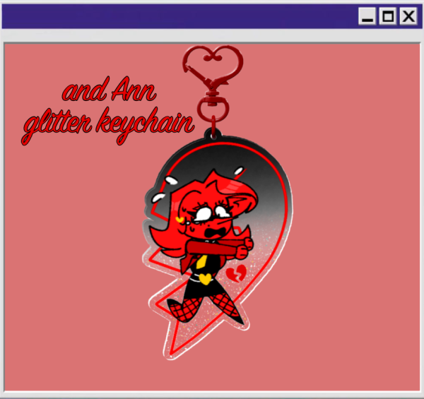 Deltarune Ann Glitter Acrylic Keychain