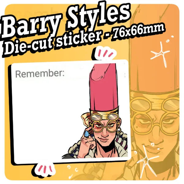 Barry Styles meme Clear Vinyl Stickers