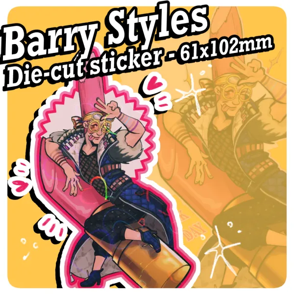Barry Styles Holo-heart sticker