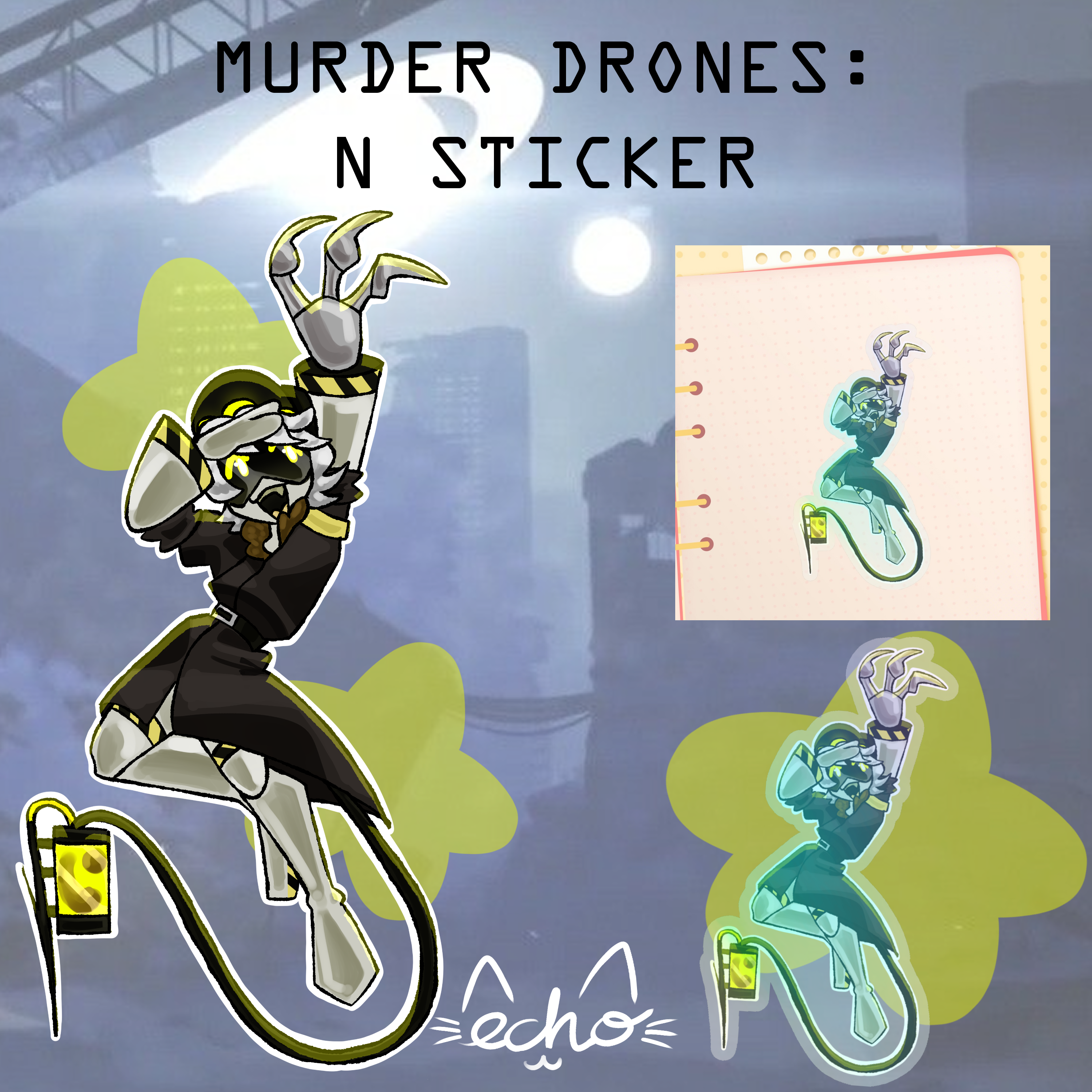 Murder Drones N Rainbow Sticker