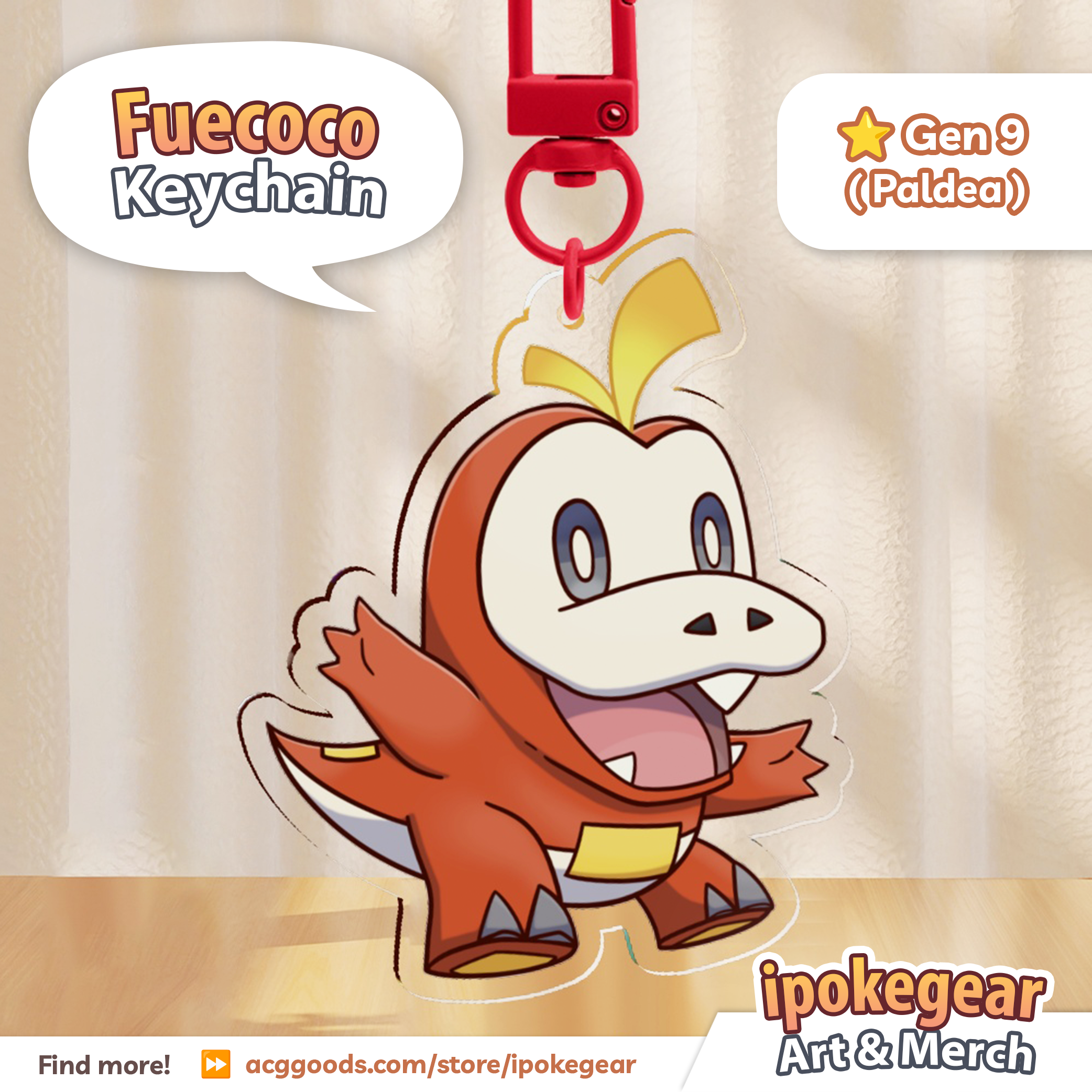 Fuecoco (Acrylic Keychains)