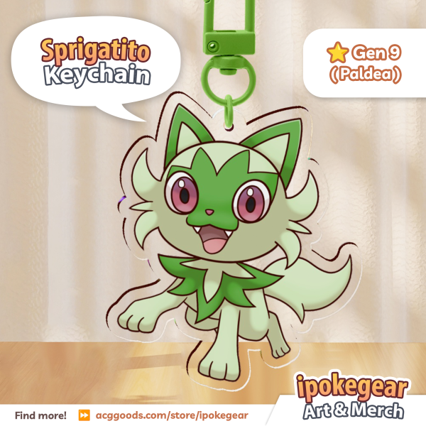 Sprigatito (Acrylic Keychains)