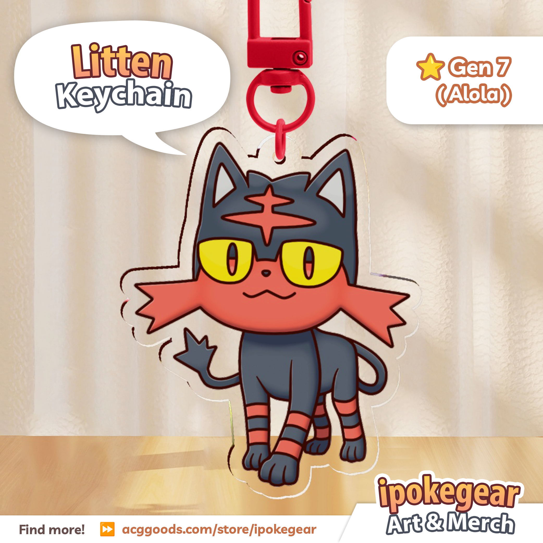 Litten (Acrylic Keychains)