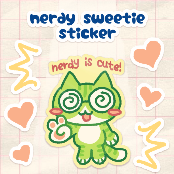 Nerdy Sweetie Sticker