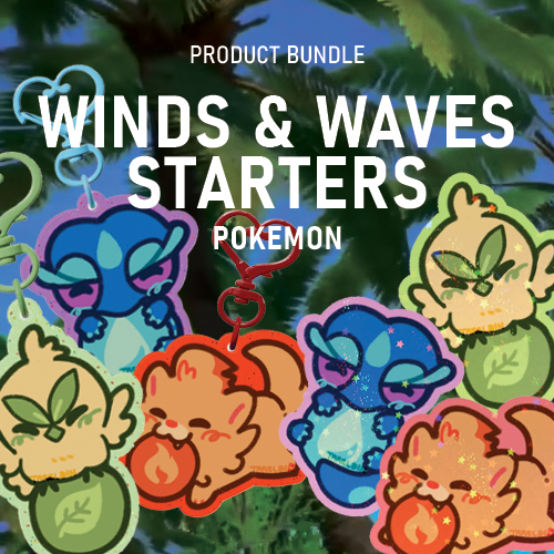 Gen 10 Starters Pack | Winds Waves | Sticker and Acrylic Bundle