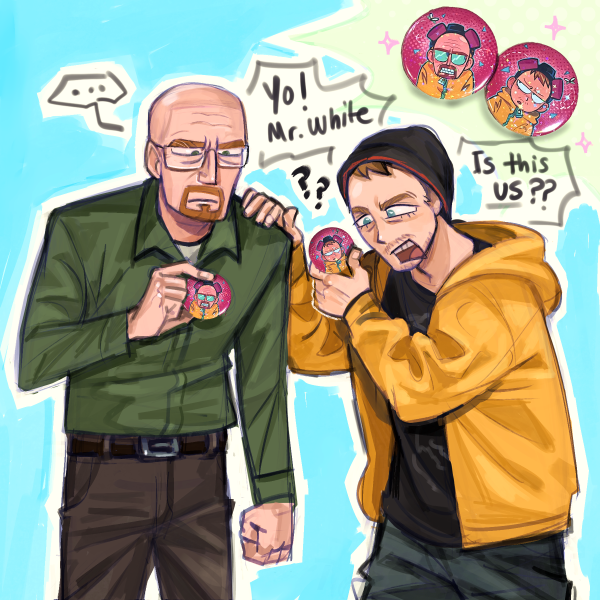 Lab buddies! Walter & Jesse matching badges