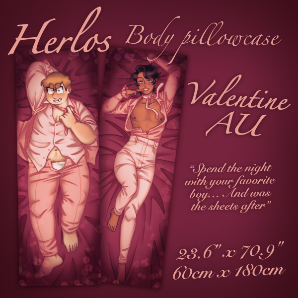 Herlos - Valentine AU - Body Pillowcase