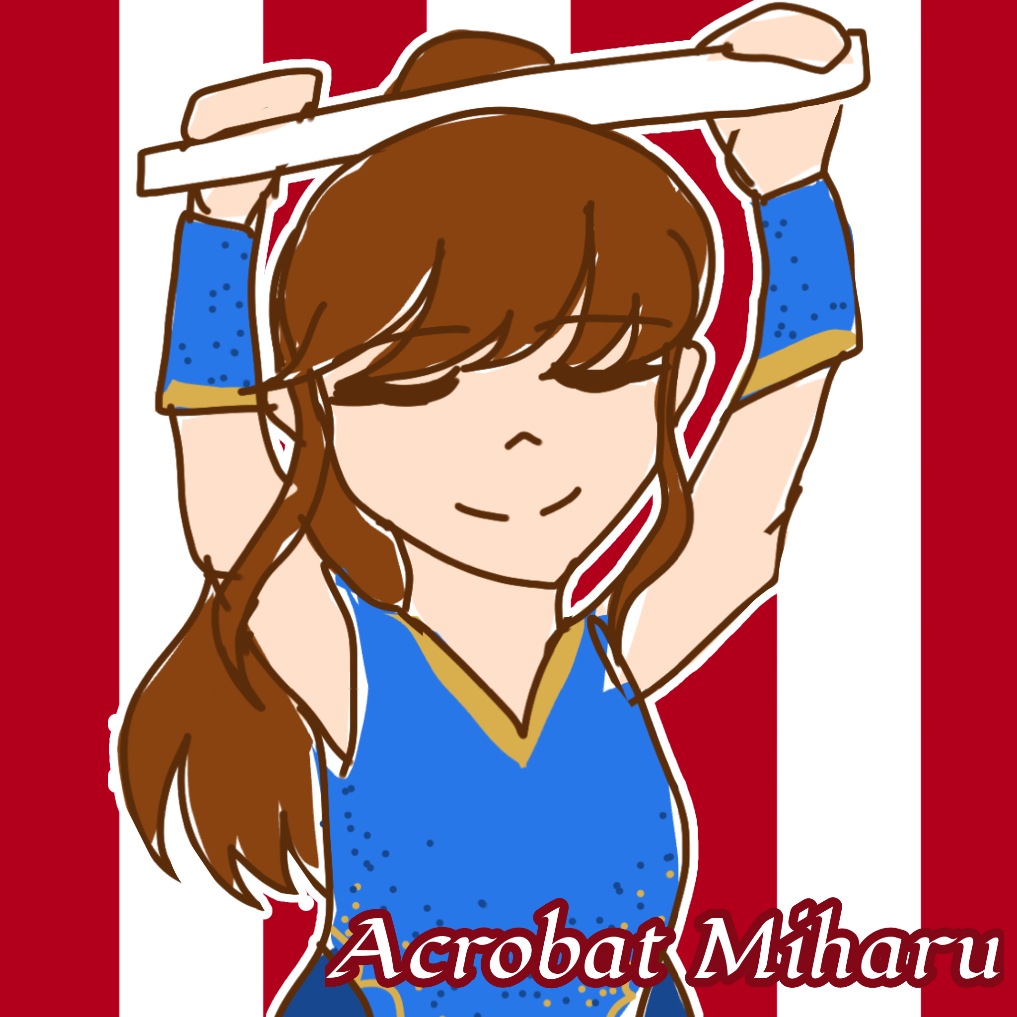 Acrobat Miharu - Scrunkly Sticker