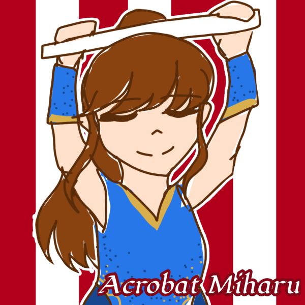 Acrobat Miharu - Scrunkly Sticker