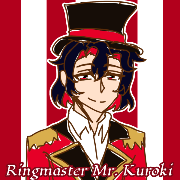 Ringmaster Mr. Kuroki - Scrunkly Sticker