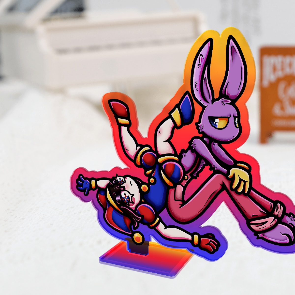 The Amazing Digital Circus Jax & Pomni Coloured Edge Acrylic Standee