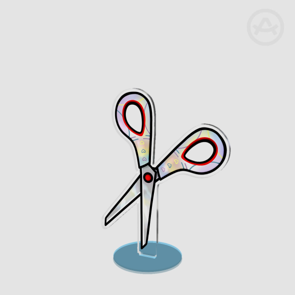 [Scissors] Clear Acrylic Standee - Random Collab