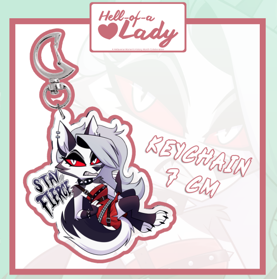 Hell-of-a Lady Loona Clear Acrylic Keychain