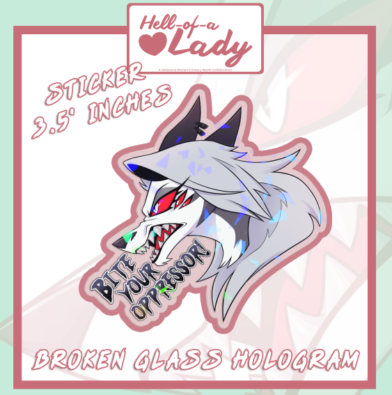 Hell-of-a Lady Loona Clear PET Vinyl Die Cut Sticker