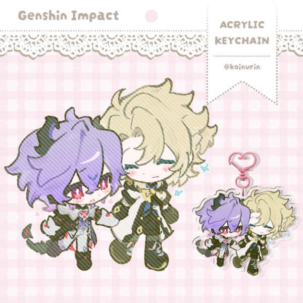 Genshin Impact | Durin & Albedo (Acrylic Keychain)