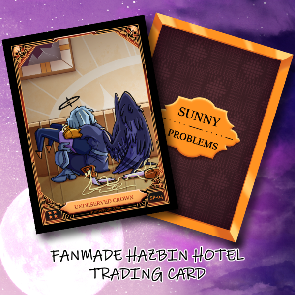 Lute - Undeserved Crown - Hazbin Hotel Fanmade Trading Card