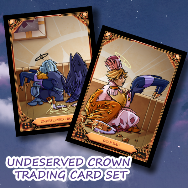 Lute and Abel - Undeserved Crown - Hazbin Hotel Fanmade Trading Card Set
