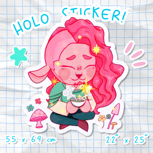 Caduceus Clay Chibi Die Cut Sticker