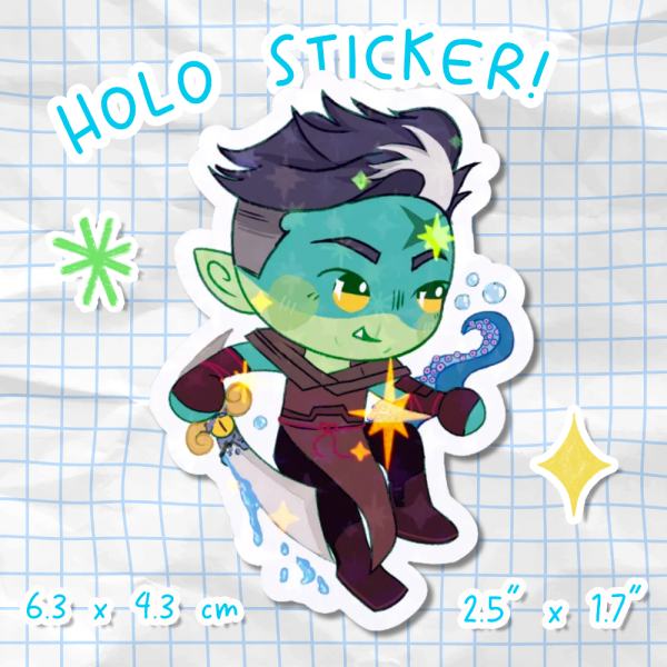 Fjord Stone Chibi Die Cut Sticker