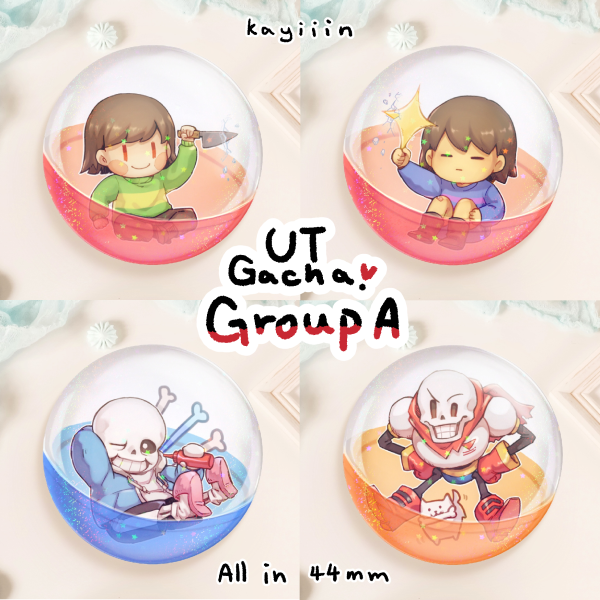 UT Gacha Set A |Button Pins