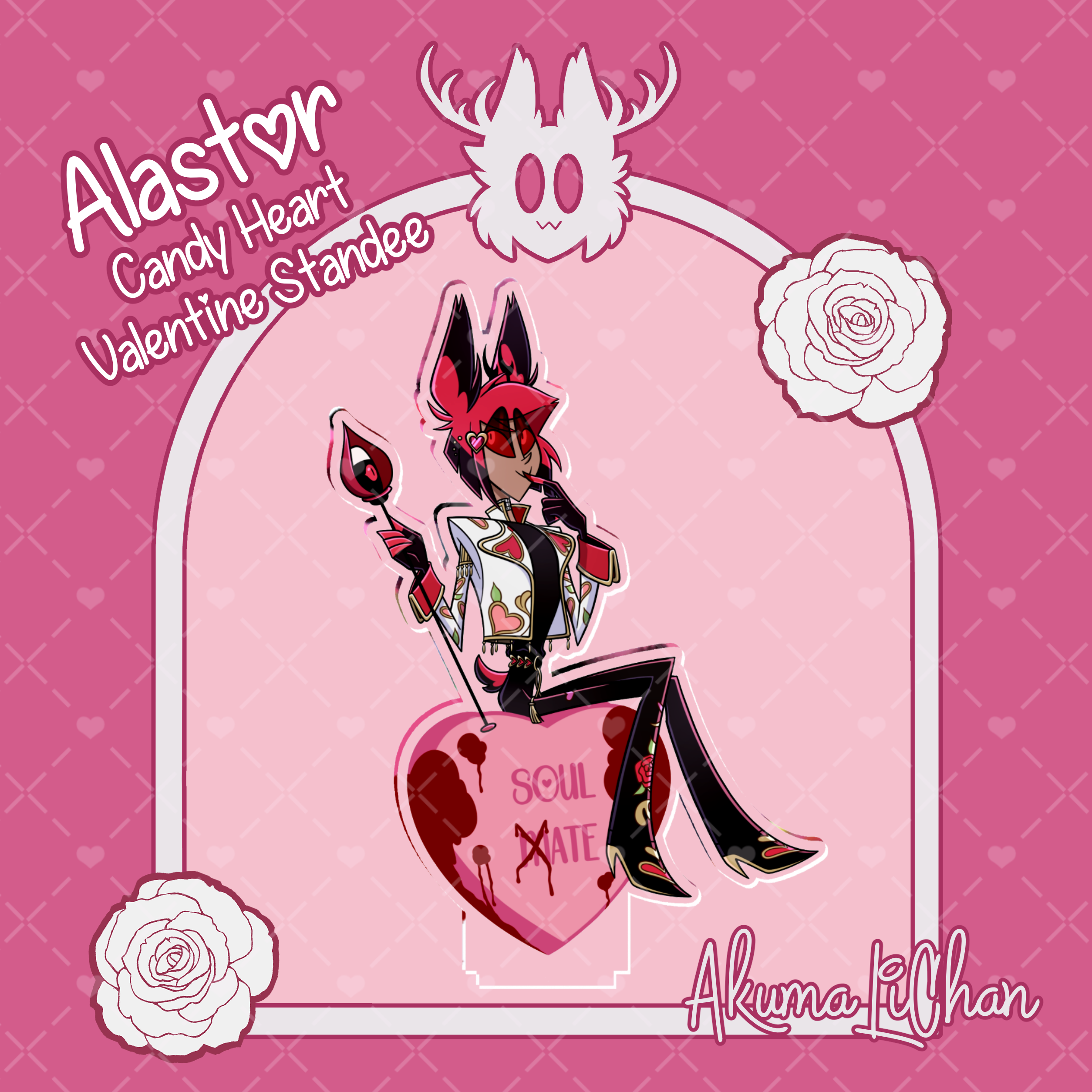 Alastor Valentines Candy Heart Standee