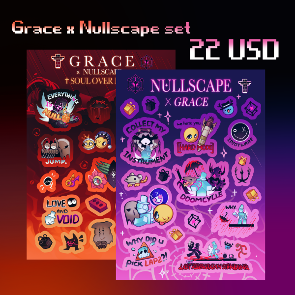 Grace x Nullscape sticker sheets 
