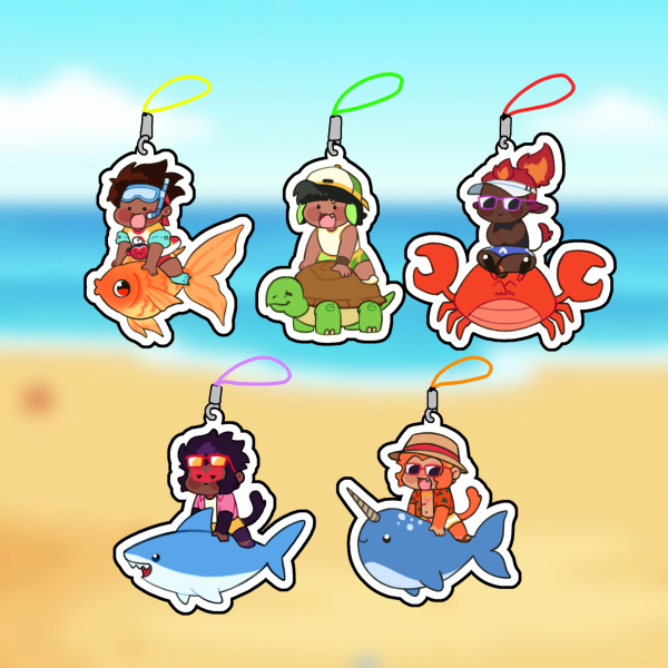 lmk sea creature phone charm set