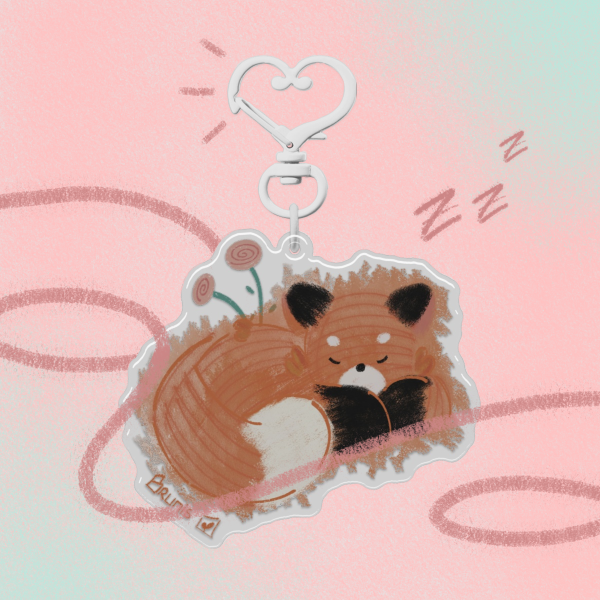 Sleeping Fox - Epoxy Acrylic Keychains