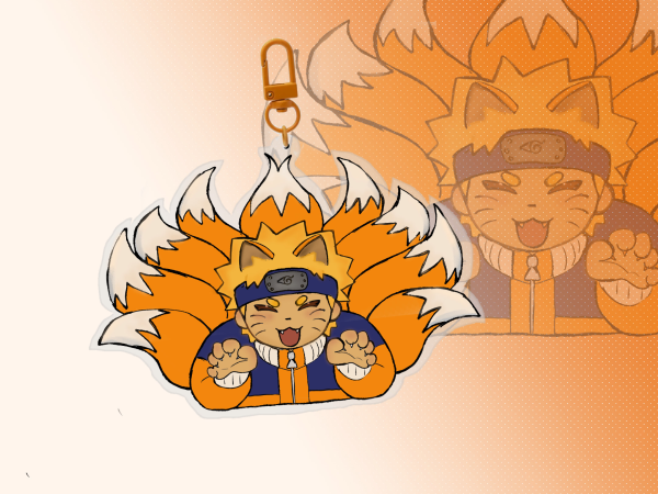 Nine Tails Naruto Keychain