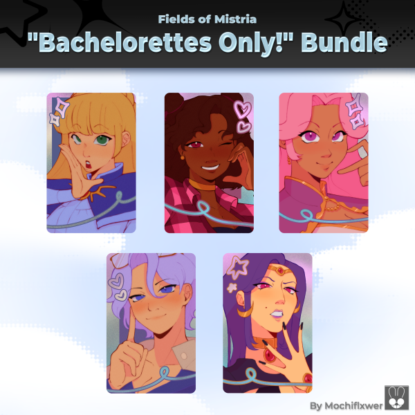 "Bachelorettes Only!" Fields of Mistria Holographic Photocard Bundle