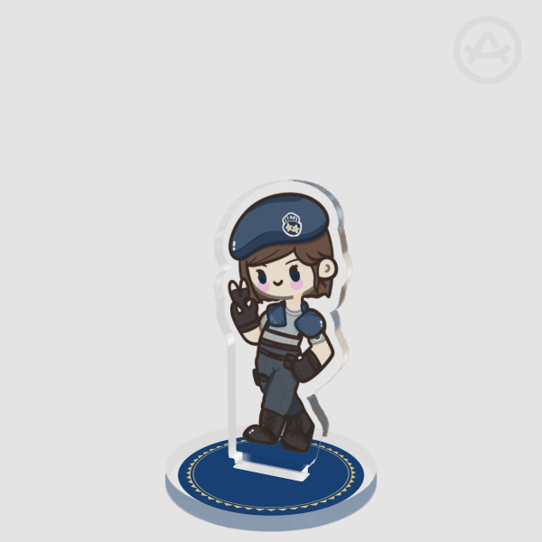 Jill Valentine Resident Evil Clear Acrylic Standee