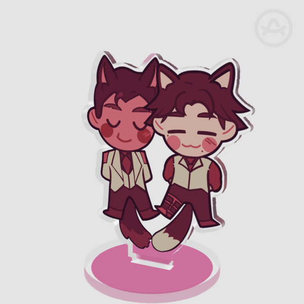 Wolf/Kitty Jayvik (Pink) - Clear Acrylic Standees
