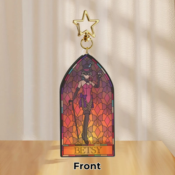 Betsy Grayson TRANSPARENT Stained Glass Acrylic Keychain