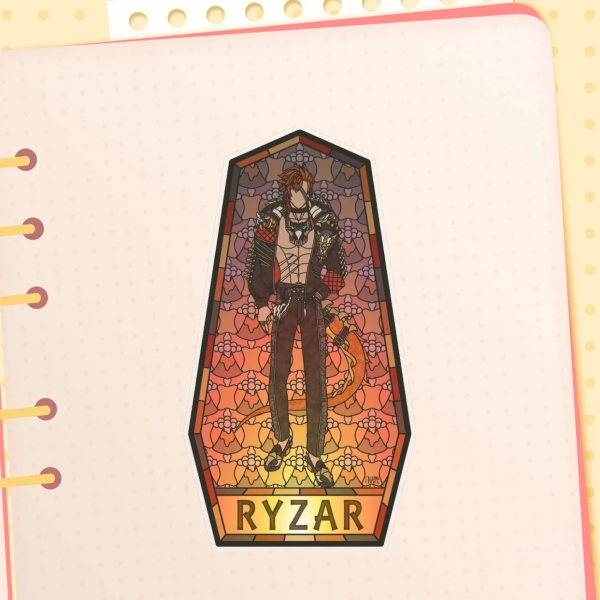 Ryzar Blazenfang TRANSPARENT Stained Glass Sticker