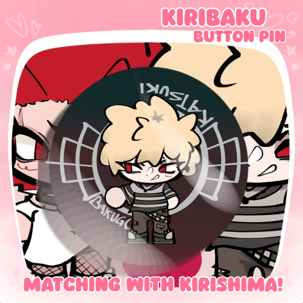 Bakugo Katsuki alt mha Chibi Round Badges (Button Pins)