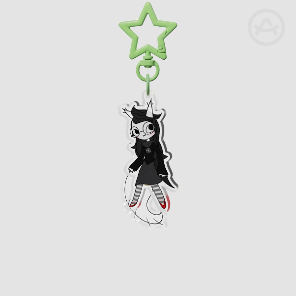 Lauren Child -Style Jade Harley Tail Wagging Keychain