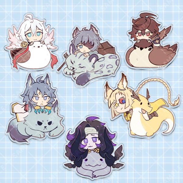 Sitting buddies Set [ Acrylic thick No base standee ]