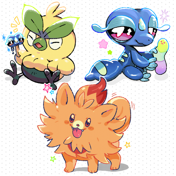 Pokémon Winds and Waves Starter Sticker Set