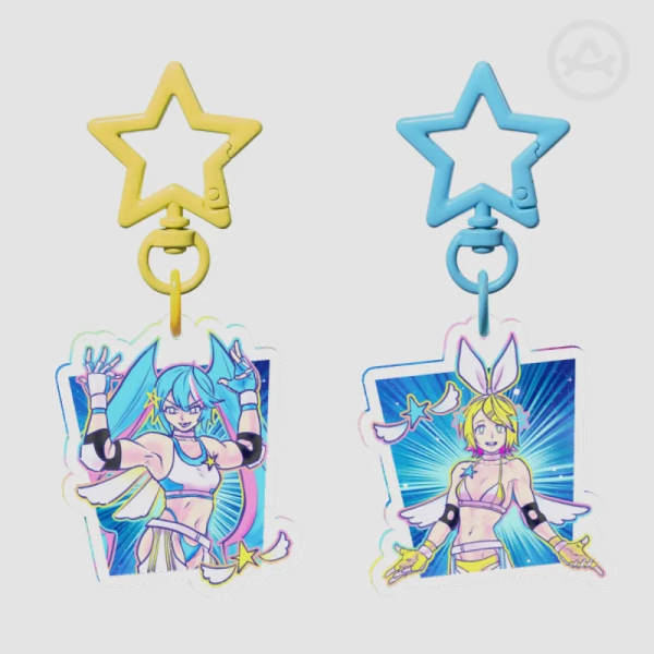 Cutie Angels Clear Acrylic Keychains