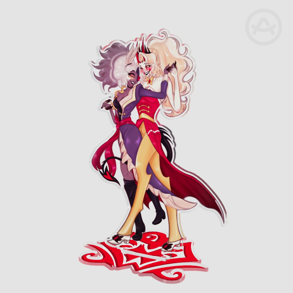 Chaggie standee hazbin hotel