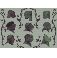 A5 Knight Helms print