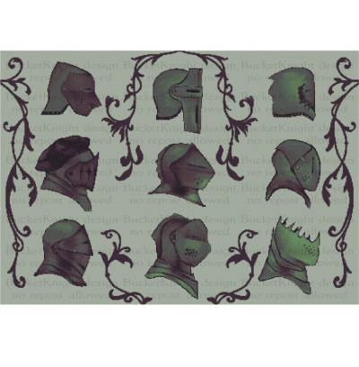 A5 Knight Helms print