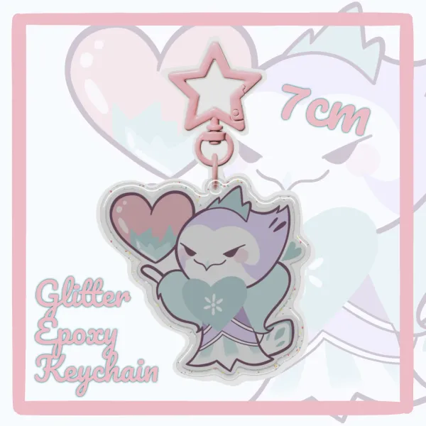 Andrealphus Glitter Epoxy Keychain