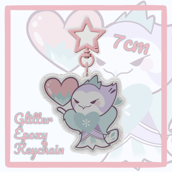Andrealphus Glitter Epoxy Keychain