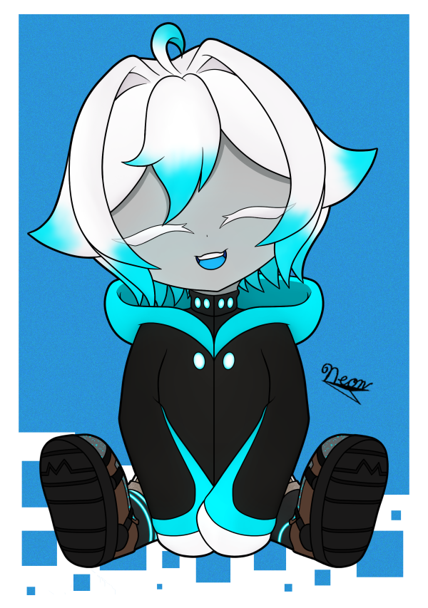 Sitting Neon-Acrylic Keychain