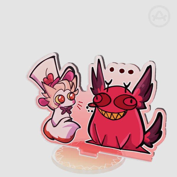 Lucifer x Alastor //📻RadioApple🍎 ︙ Clear Acrylic Standees