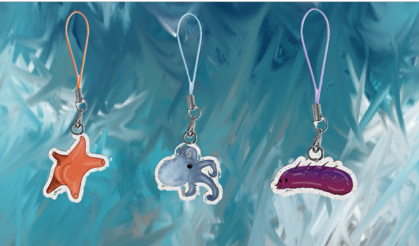 Argentinian Silly  Deep Sea Critters Phone Charms Pack