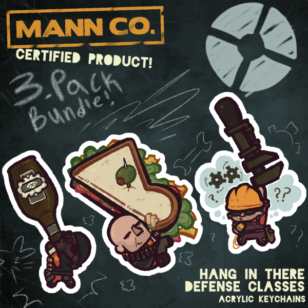 TF2 Defense Class Keychain Bundle