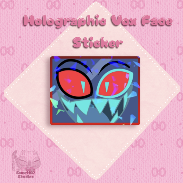 Holographic Vox Face Sticker